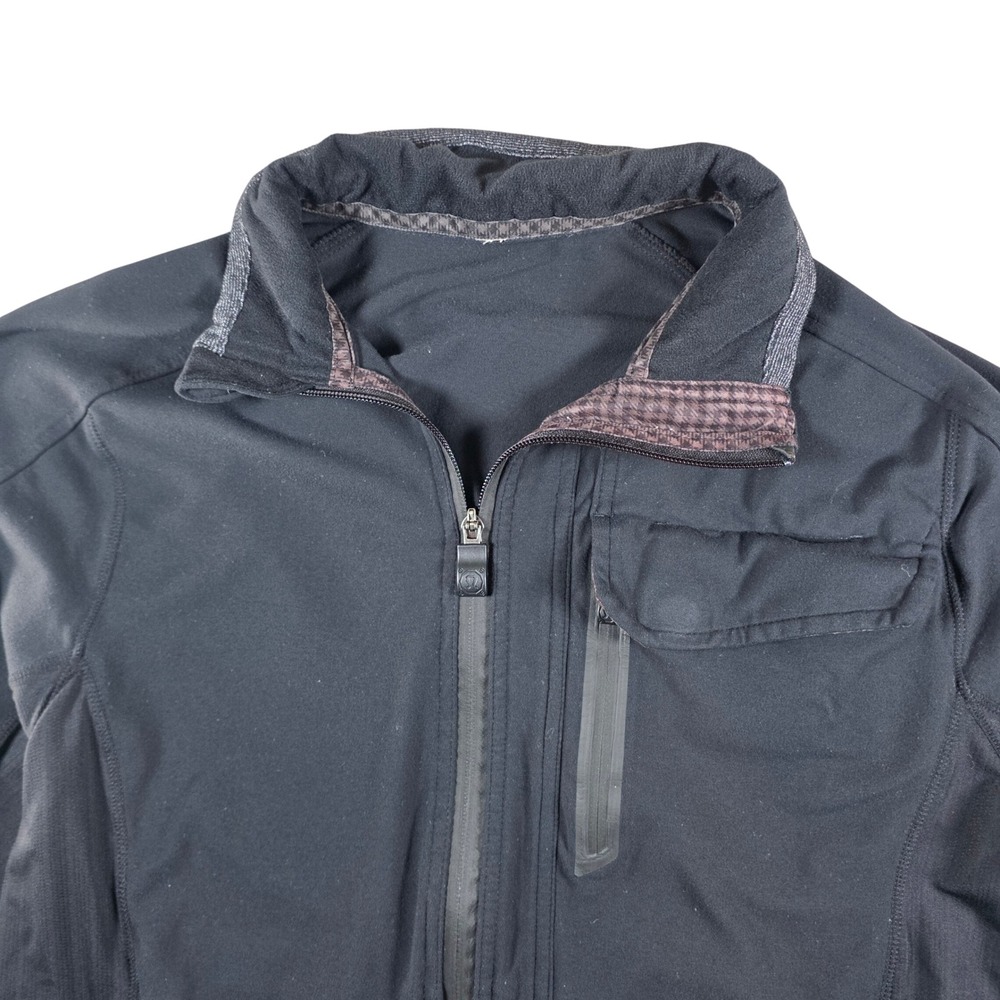 Lululemon Post Gravity Jacket Men's Large L Black Gray Full Zip Athletic Running - Picture 3 of 8